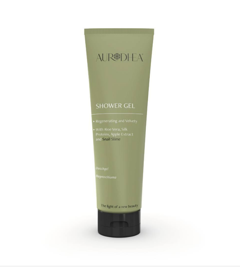 GEL DOUCHE À LA BAVE D'ESCARGOT - 250 ML - BIO - Enrichi en Aloe Vera, protéines de Soie et extrait de Pomme