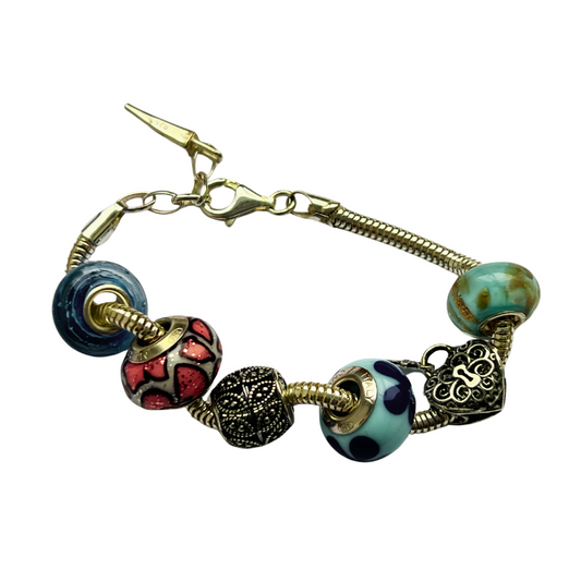 BOX CHARMS TOUT MURANO 6 MOIS BRACELET 16 à 18 cm (photo d'exemple)