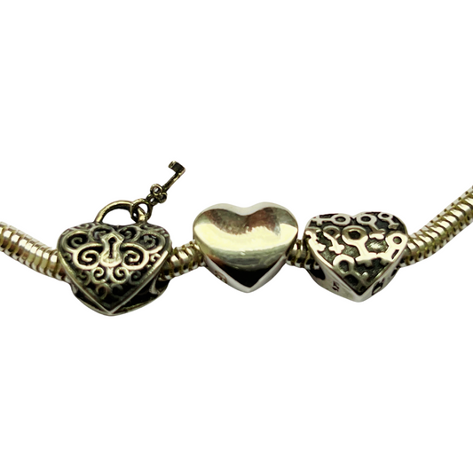 LOT 3 CHARMS COEUR ARGENT (-10% supplémentaire) photo d'exemple