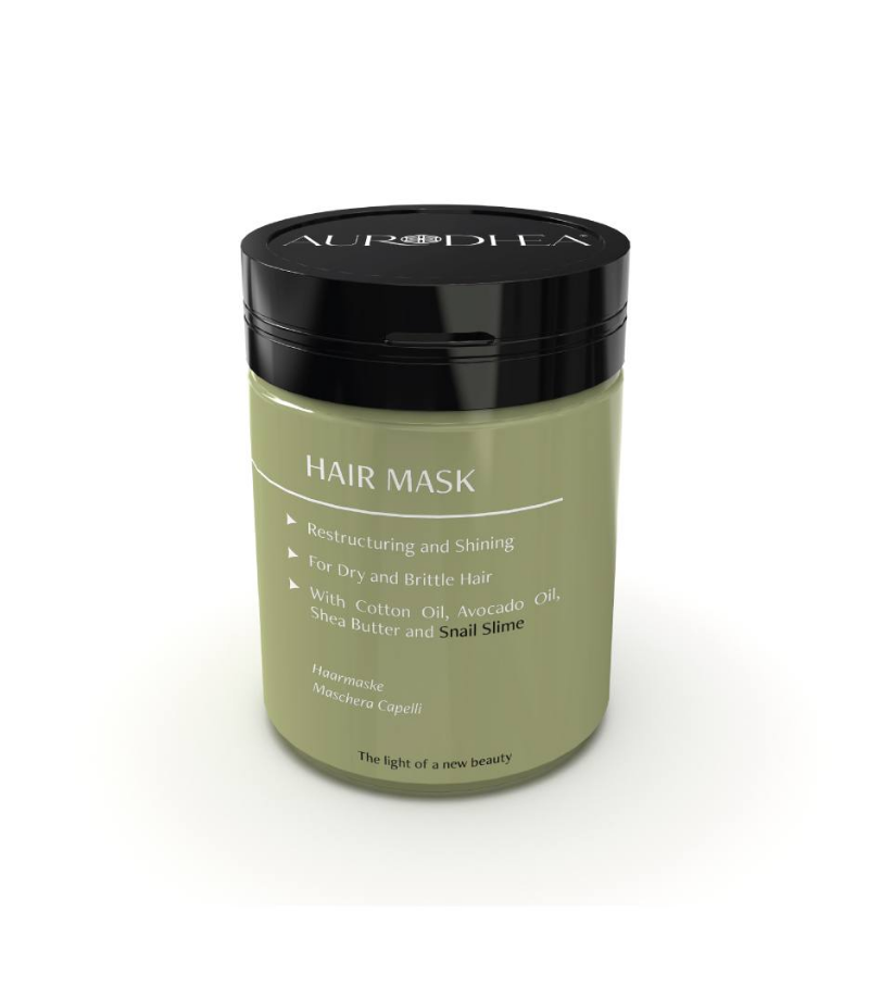 MASQUE CAPILLAIRE À LA BAVE D'ESCARGOT - 150 ML - BIO - Enrichi en huile de coton, huile d'avocat et beurre de karité