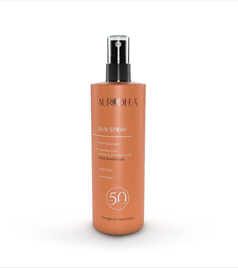 SPRAY SOLAIRE SPF50 - 150 ML Enrichi en Hamamélis, Aloe vera, Panthénol et Vitamine E