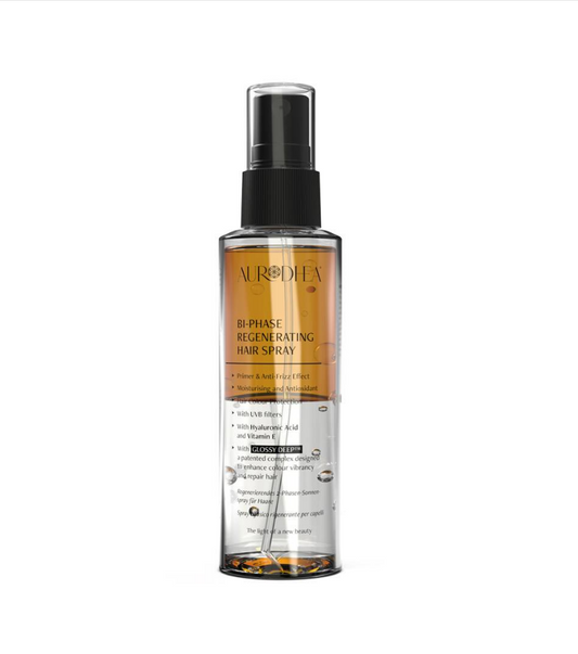 SPRAY CAPILLAIRE BIPHASÉ RÉGÉNÉRANT AVEC ACIDE HYALURONIQUE ET VITAMINE E - 100 ML Avec mélange breveté GLOSSY DEEP™